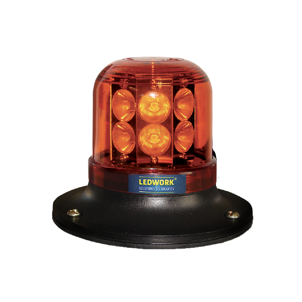 Gyrophare LED orange flash - fixation 3 points