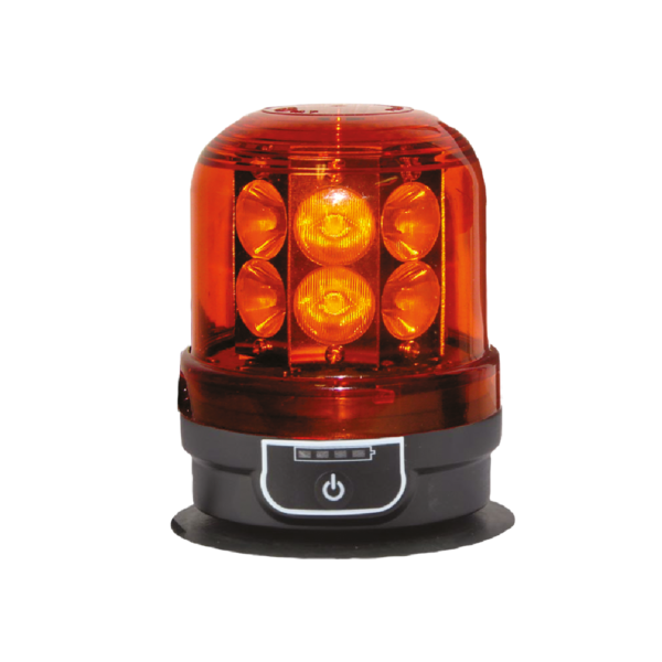 Gyrophare LED Magnétique Orange Sans Fil - Alimentation 3xAAA, Pour Urgences Et Avertissement Véhicule